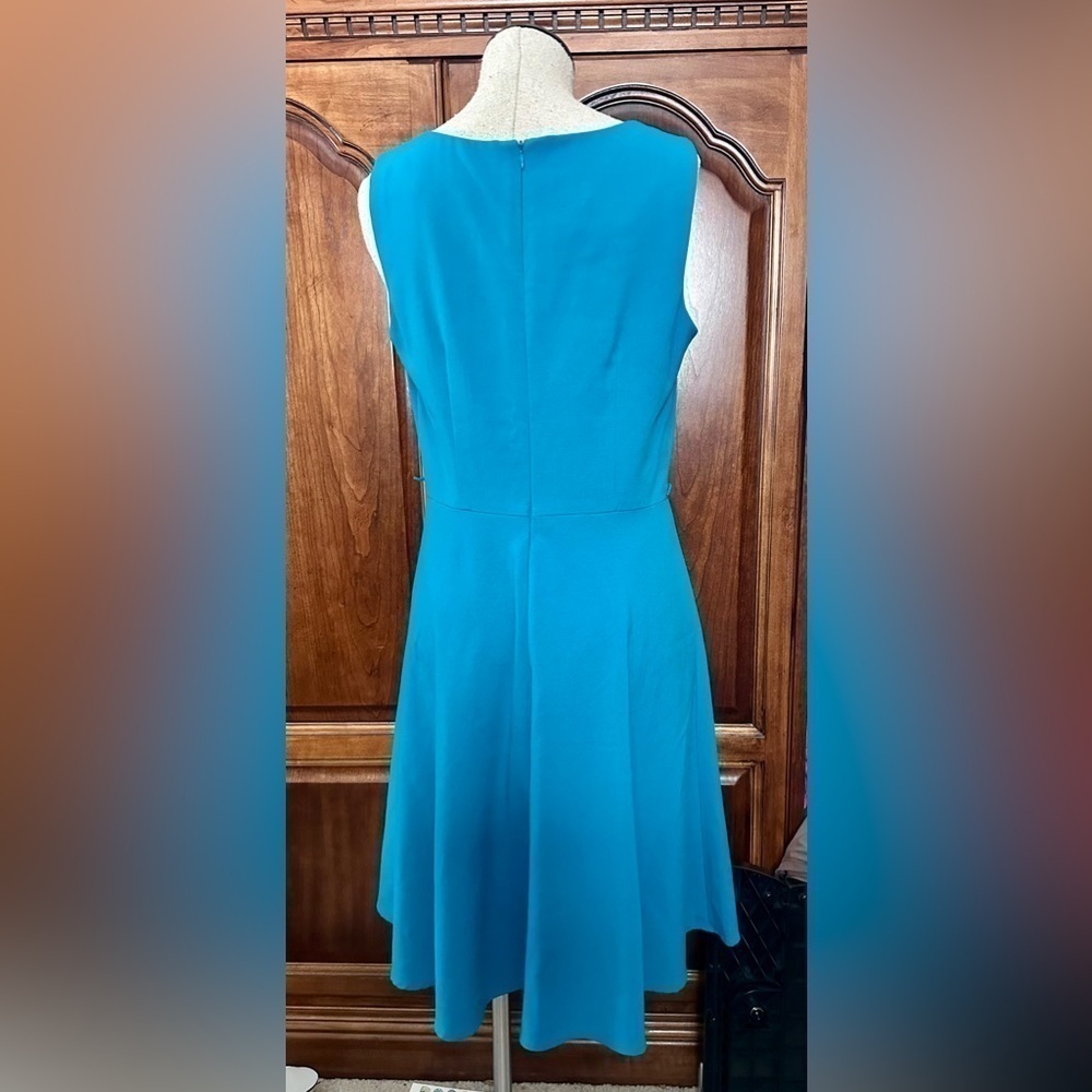 AB Studio Sleeveless Dress Midi Fit & Flare Knit Sz 8 - Picture 2 of 5